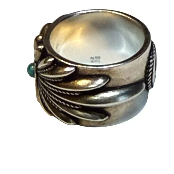 GUCCI Silver 925 Interlocking G Flower Ring 752454 J8749, sz 16